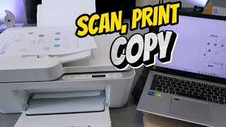 How To Scan To Computer with HP DESKJET 4120E Printer, PRINT and COPY Your Document~ Full Guide