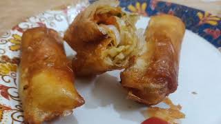 Crispy Veg Spring Rolls with readymade Store bought Sheets । Vegetable Spring Roll