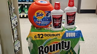 vamos por el tide y bounty a super precio en Walgreens