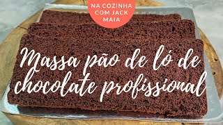 Massa Pão de Ló de Chocolate Profissional. Simplesmente Perfeita!