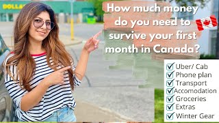 FIRST MONTH EXPENSES IN CANADA| HOW MUCH MONEY DO YOU NEED TO SURVIVE YOUR FIRST MONTH? URDU/ HINDI