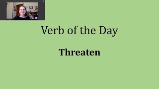 Verb of the Day - Threaten