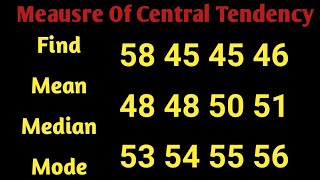 Mean Median Mode and Range of an Ungrouped Data |Measure of Central tendency |Statistics| Part 4