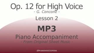 Concone Op 12 High Voice Piano Accompaniment Lesson 2