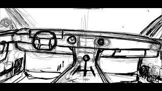 car concept digital sketch - brainstorming - Peykan Javanan concept