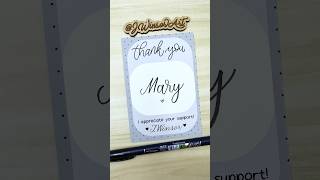 Mary #calligraphy #lettering #thankyounote #brushpens #namecalligraphy #etsyseller #handlettering