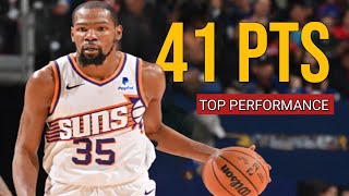 KD gets his first 40-piece of the season in the W against Detroit