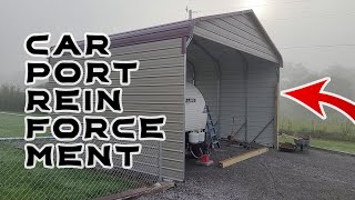 Reinforcing an Aluminum Carport with Pressure Treated Posts