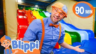 Blippi & the Colorful Slide! | Blippi | Educational Kids Videos | Fun Compilations