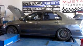 Grey Mitsubishi Evolution at Dynotech Tuning