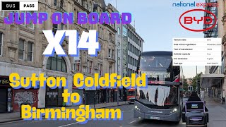 🚌⚡Bus Route x14 Sutton Coldfield to Birmingham | Hop on the Electric Bus | Scenic | City Center 🚌