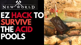 EZ Hack To SURVIVE the ACID Pools: Looting For Golden Scarabs: New World Chest Looting made EASY!