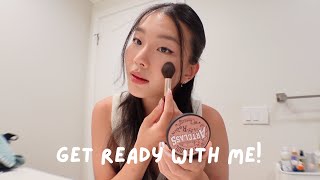 get ready w me │ skincare & makeup routine, horseback riding, fourth of july beach day