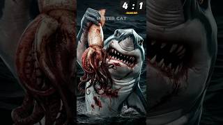 White Shark vs Killer Whale vs (Barracuda, Giant Jellyfish, Squid, Sperm Whale, Crocodile, Turtle)