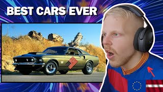 Latvian Reacts to The 8 Greatest American Muscle Cars of ALL TIME