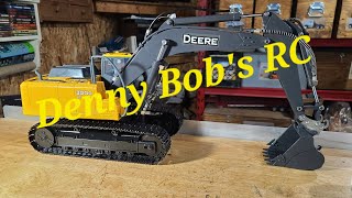 1/16 SCALE RC CONSTRUCTION EQUIPMENT Ertl Deere 200D LC Hydraulic RC Conversion Test Video #3