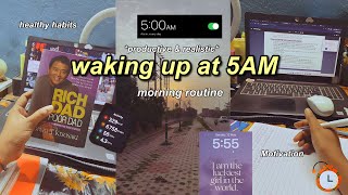 My 5 am Productive Morning Routine 🌸 (study, workout & more) 🌱