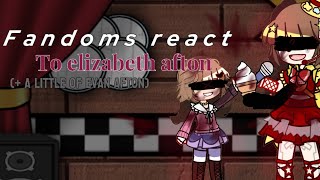 Fandoms react to Elizabeth Afton || FNAF || GACHA || W.I.P || Kioo0..__