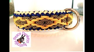 Diamond pattern modified sanctified paracord dog collar instructions