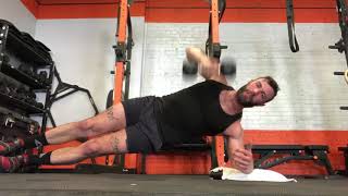 JHF Side Plank Dumbbell Rear Delt Fly