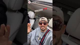 Capital Bra rasiert, CB7 in G-Klasse, Samra feiert (Instagram Story von Capital Bra 19.09.2020)