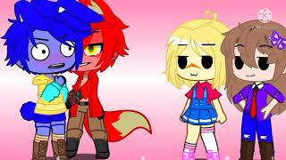 São dois homens se beijando!! Meme gacha club fnaf ship yaoi Foxy x Bonnie//fonnie//