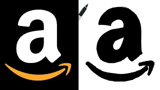 How To Draw AMAZON Logo | Step-by-Step Tutorial EASY!