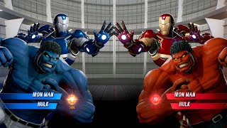 Iron Man Hulk (Blue) vs. Iron Man Hulk (Red) Fight - Marvel vs Capcom Infinite PS4 Gameplay