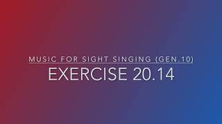 Exercise 20.14 - Music for Sight Singing