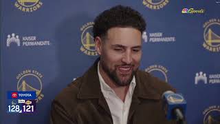 Klay Thompson Postgame Interview | Golden State Warriors beat Los Angeles Lakers 128-121