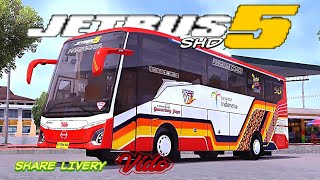 SHARE‼️LIVERY VIDO MOD JETBUS 5 SHD SINGLE GLASS By Kp Project || OF GAMERS