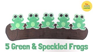 Five Green & Speckled Frogs | Counting Activity | Educational Videos for Toddlers