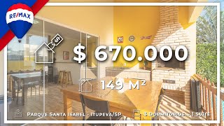 Casa térrea em Itupeva com 3 dorm. à venda, 149 m² por R$ 670.000 - Parque Santa Isabel - Itupeva/SP