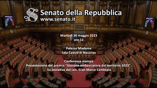 Premiazione in Senato - GIOVANI Ambasciatori Territorio 2023