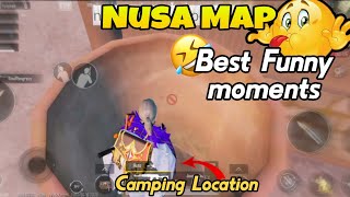 NUSA MAP SECRET CAMPING LOCATION🤣||BGMI FUNNY TROLL GAMEPLAY 🥵😂#bgmi