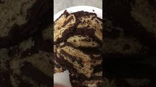 Healthy marble cake with dark chocolate filling with jaggery,wheat flour & eggless yummy delicious😋