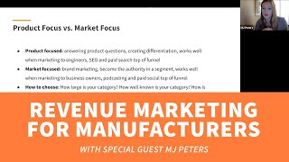 Revenue Marketing for Manufacturers w/ MJ Peters