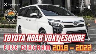 TOYOTA NOAH VOXY ESQUIRE FUSE DIAGRAM || 2014 - 2022