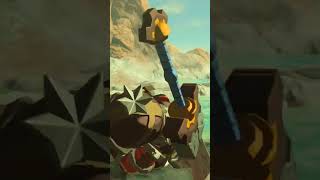 Jumping off the ride into a hot spring #shorts #botw #botwshorts #nintendo #zelda #gaming #videogame