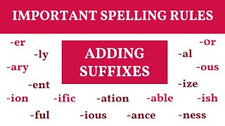 How to Spell - Adding suffixes - Important Rules