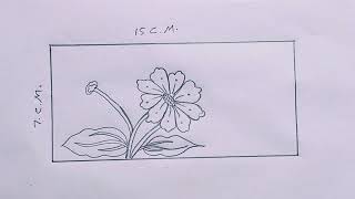 Zinnia Flower Drawing / जिनिया का फूल बनाने का तरीका / How To Draw Zinnia / Zinnia Ka Phool /Alekhan