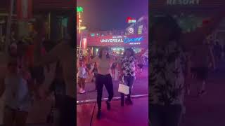 Ladyboy yells in a man's voice around town ► Nightlife ► Tranny