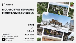 Modelo Webinar: Modelo Free Template Photorealistic Rendering