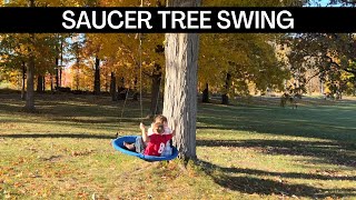 Super Fun Saucer Tree Swing | Great for Adults and Can Hold Multiple Children!