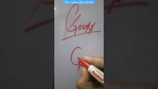 Gouri namelogo #art #logo #shorts #viralshort #shortsviral #shortfeed #name #youtubeshorts