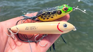 Fishing TOPWATER Frogs in Saltwater with Christian Greico