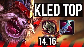 KLED vs TRYNDAMERE (TOP) | 1600+ games, 10/2/5 | EUW Master | 14.16