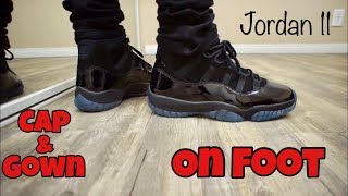 Jordan 11 Cap and Gown On Foot! (Prom Night)