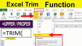 Excel trim function bangla , How to remove extra space in excel , putul tech