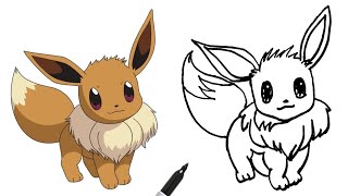 How To Draw EEVEE Easy! - Pokémon Character